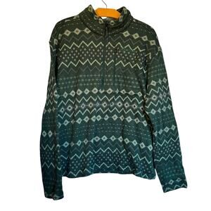 Marmot Heavyweight Drop Line Printed 1/2-Zip Fleece Teal Dark Jungle Nordic XL